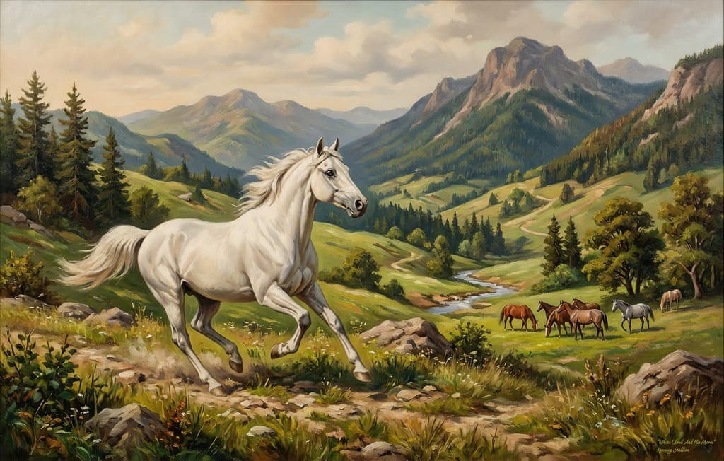 White Cloud And His Mares